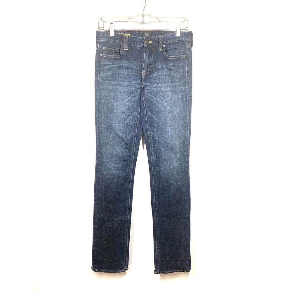 J. Crew Matchstick Straight Leg Jeans Mid Rise Cotton Medium Wash Women Size 26